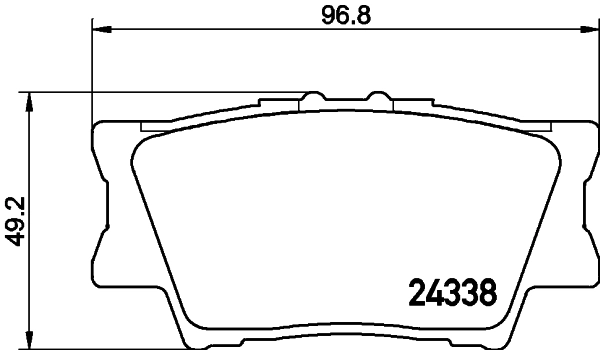 8DB355006881 HELLA Колодки гальмівні задні, дискові