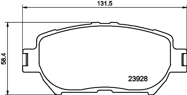 8DB355010431 HELLA Передні гальмівні колодки
