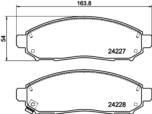 8DB355012071 HELLA Передні гальмівні колодки