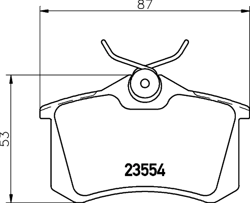 8DB355019911 HELLA Колодки гальмівні задні, дискові