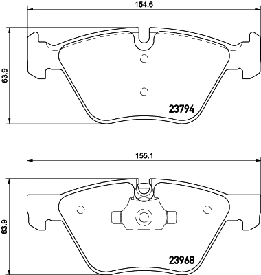 8DB355011321 HELLA Передні гальмівні колодки
