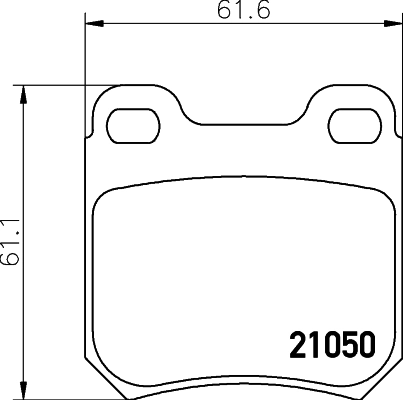 8DB355007381 HELLA Колодки гальмівні задні, дискові