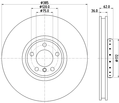 8DD355120721 HELLA Гальмо дискове переднє