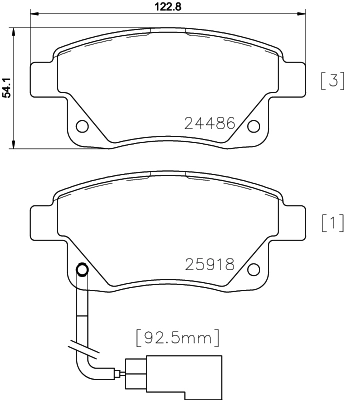 8DB355012781 HELLA Колодки гальмівні задні, дискові