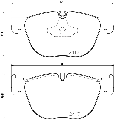 8DB355012541 HELLA Передні гальмівні колодки