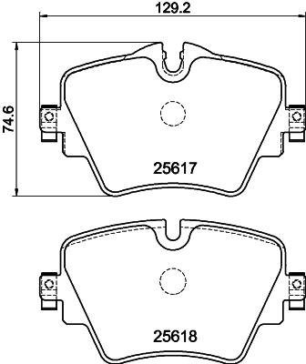 8DB355023131 HELLA Передні гальмівні колодки