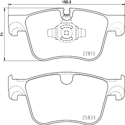 8DB355036491 HELLA Передні гальмівні колодки