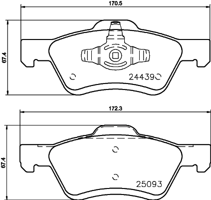 Передні тормозні колодки D1047A Jurid/Bendix