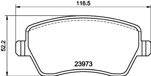 8DB355010851 HELLA Передні гальмівні колодки