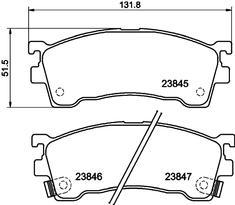 8DB355006621 HELLA Передні гальмівні колодки