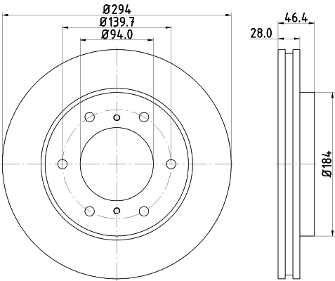 8DD355115731 HELLA Гальмо дискове переднє