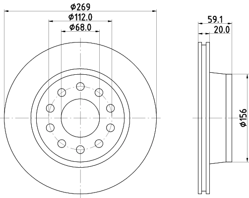 8DD355103851 HELLA Дискові гальма