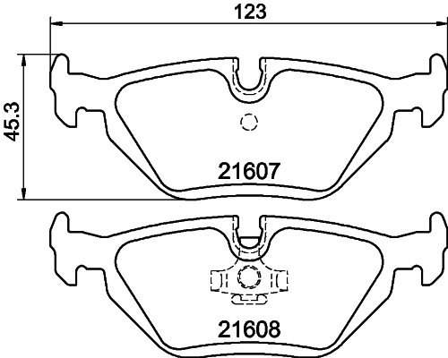 8DB355007511 HELLA Колодки гальмівні задні, дискові