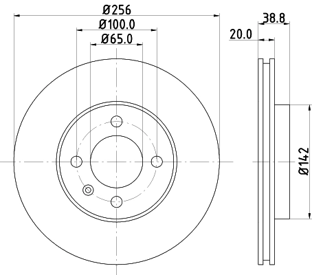 8DD355101321 HELLA Гальмо дискове переднє