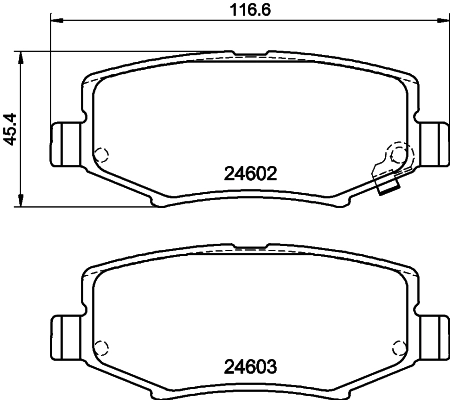 8DB355014381 HELLA Колодки гальмівні задні, дискові