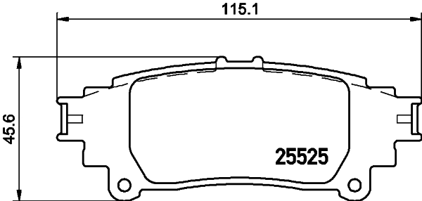 8DB355020001 HELLA Колодки гальмівні задні, дискові