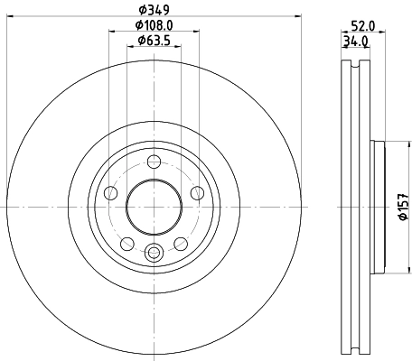 8DD355131961 HELLA Гальмо дискове переднє