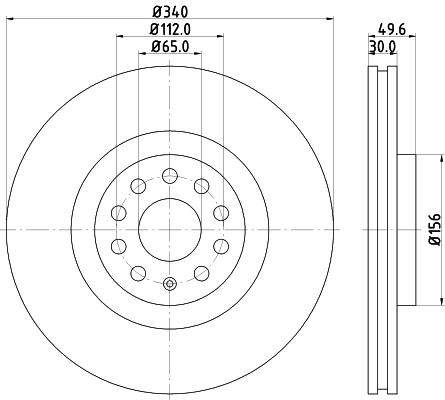 Купити 8DD355129241 HELLA Ротор гальмівний