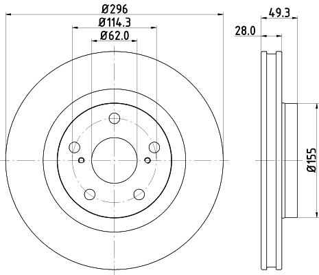 Купити 8DD355118561 HELLA Ротор гальмівний