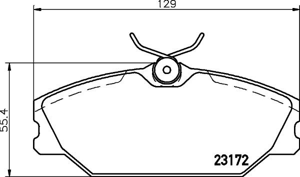 8DB355019391 HELLA Передні гальмівні колодки