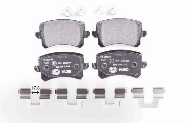 8DB355025331 HELLA Колодки гальмівні задні, дискові