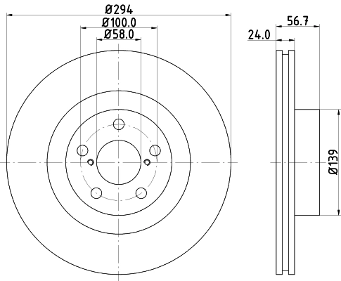 8DD355112051 HELLA Гальмо дискове переднє