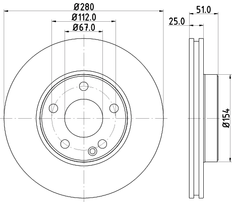 8DD355119601 HELLA Гальмо дискове переднє