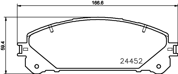 8DB355015461 HELLA Передні гальмівні колодки