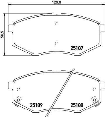 8DB355019791 HELLA Передні гальмівні колодки
