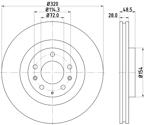 8DD355118201 HELLA Гальмо дискове переднє