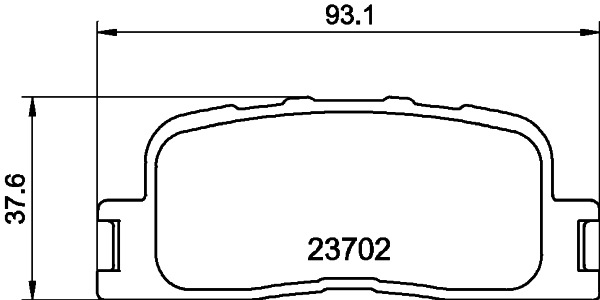 8DB355011001 HELLA Колодки гальмівні задні, дискові