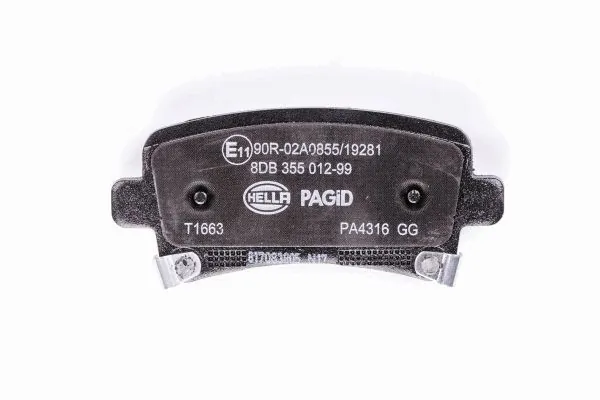 Задні дискові колодки HELLA 8DB355012991