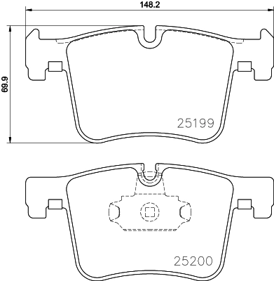 8DB355015781 HELLA Передні гальмівні колодки
