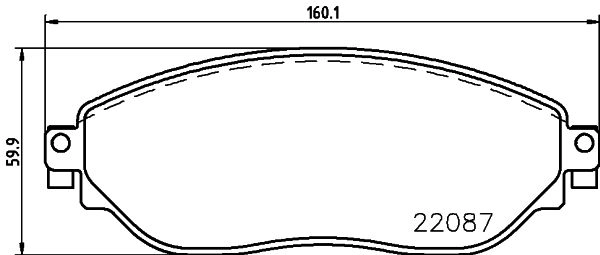8DB355021891 HELLA Передні гальмівні колодки