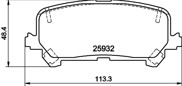 Купити 8DB355040461 HELLA Задні колодки