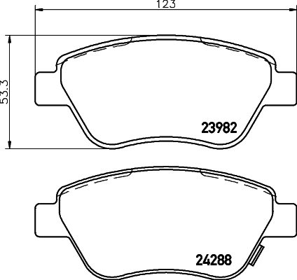 Тормозні колодки HELLA 8DB355012831