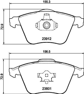 8DB355012281 HELLA Передні гальмівні колодки