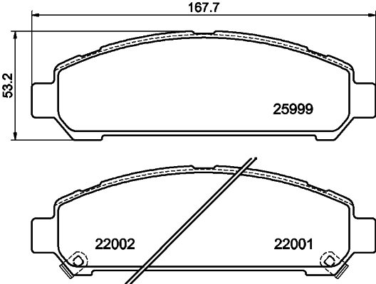 8DB355021821 HELLA Передні гальмівні колодки