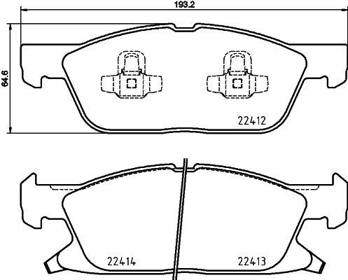 Гальмівні колодки Ford Edge II позашляховик (CD539) (2014 - 2024) ціна, від 31.66 USD