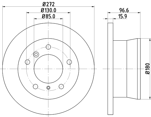 8DD355111901 HELLA Дискові гальма