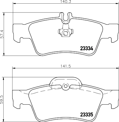 8DB355018751 HELLA Колодки гальмівні задні, дискові
