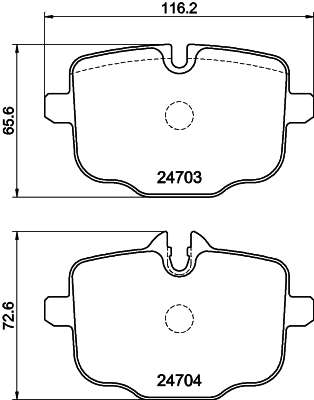 8DB355014361 HELLA Колодки гальмівні задні, дискові