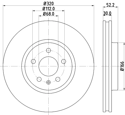 8DD355128721 HELLA Гальмо дискове переднє