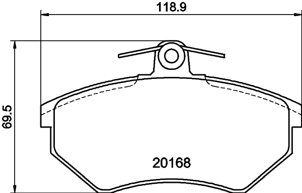 8DB355017901 HELLA Передні гальмівні колодки