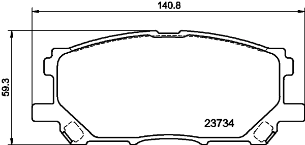 8DB355010071 HELLA Передні гальмівні колодки