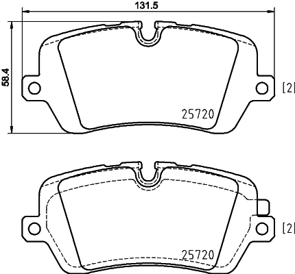 8DB355020361 HELLA Колодки гальмівні задні, дискові