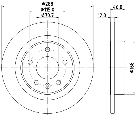8DD355132631 HELLA Дискові гальма