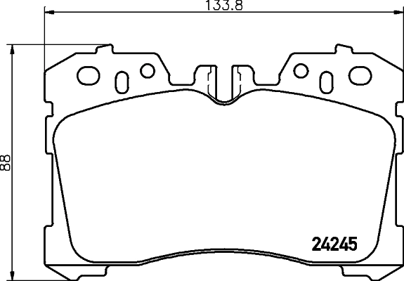 8DB355006661 HELLA Передні гальмівні колодки