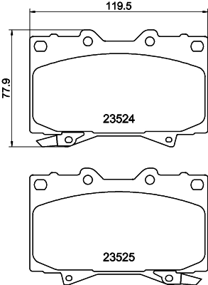 8DB355009371 HELLA Передні гальмівні колодки