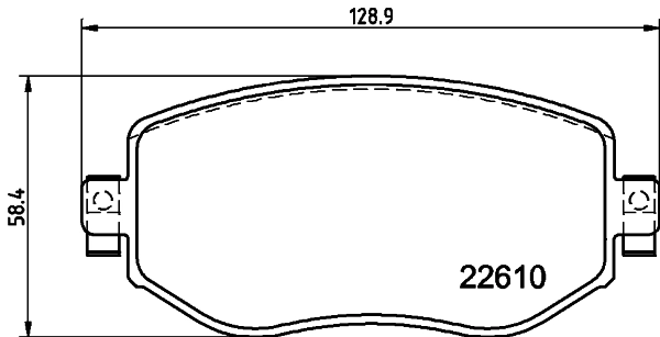 8DB355025851 HELLA Передні гальмівні колодки